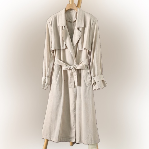 Women's Beige Trench Coat - Picture 6 of 6
